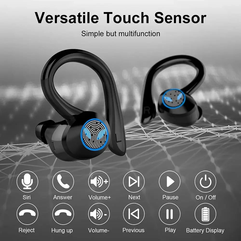TWS Bluetooth Earphone,Stereo Wireless Headphone,USB-C Charging Case HiFi Earbud, HandsFree Headset With Mic For iPhone Android