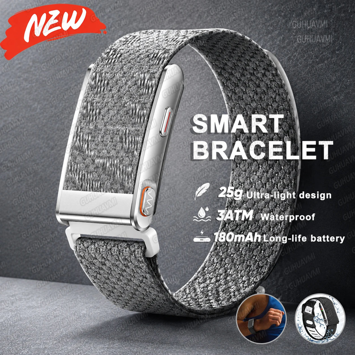 2026 New Screenless ECG+PPG Health Smart Bracelets 24/7 Heart Rate SpO2 Blood Pressure Body Fat 3ATM Fitness Tracker Smart Band