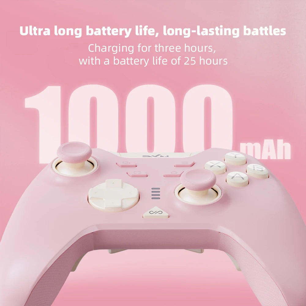 Pink Game Controller, Original PXN P5 Controller Supports Switch, iOS, Android, Computer PC, Built-in 2.4G Receiver