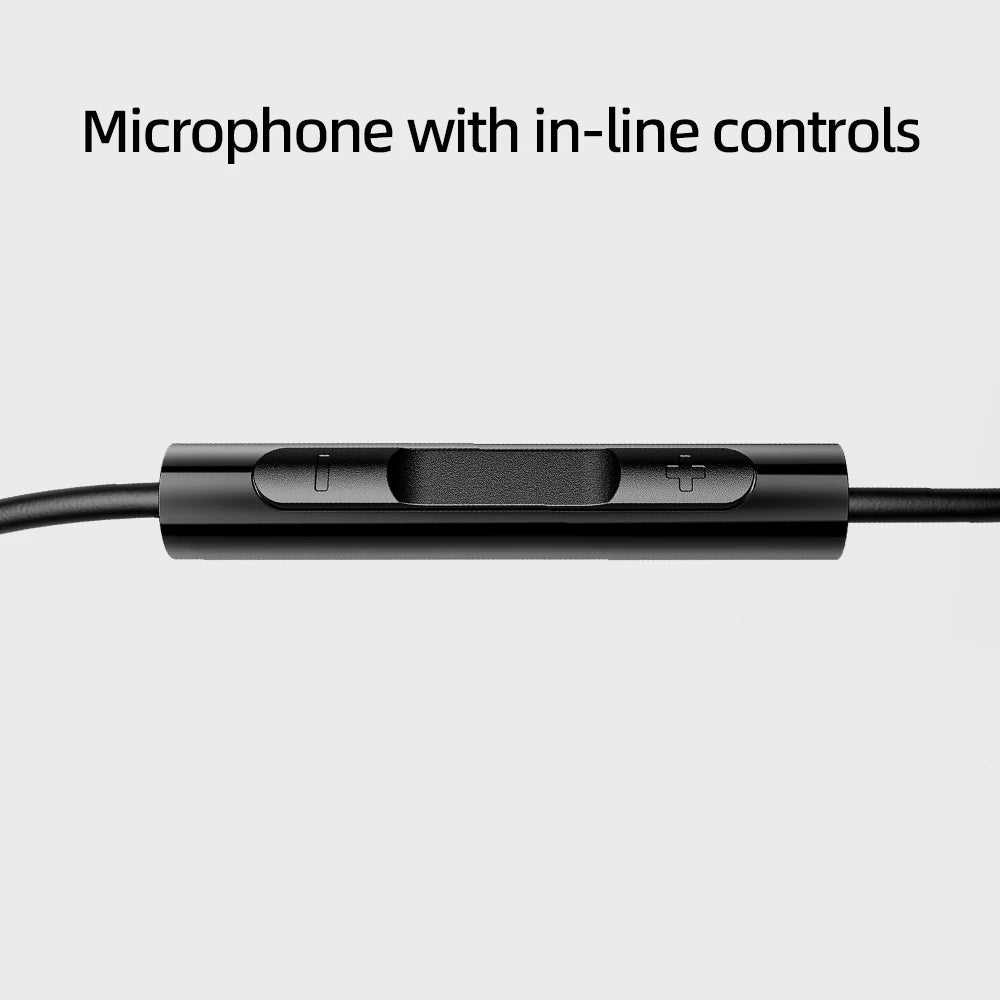 FiiO FF1 3.5mm HIFI Music Wired Bass Earbud 14.2mm Dynamic HD Microphone Earphone for Gaming Meeting Video