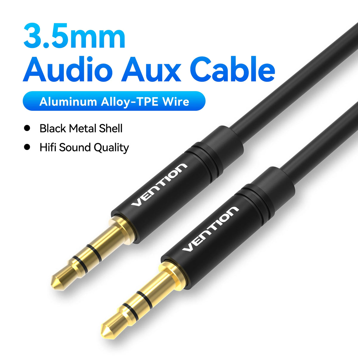 Vention 3.5mm Jack Audio Cable Male to Male 3.5mm Audio Aux Cable Jack for Phone Car Headphones Speaker Cable Wire Line Aux Cord