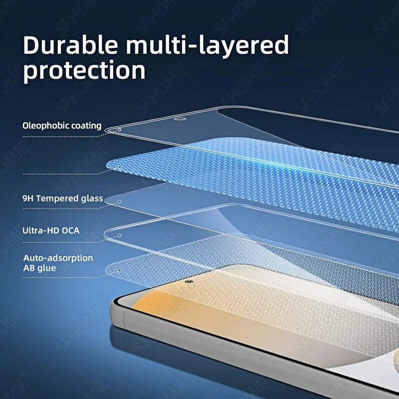 2Pcs HD Tempered Glass Screen Protector For Samsung Galaxy S20 S21 S23 S24 FE A51 A52 A53 A54 A55 A56 A57 Glass Protection Film