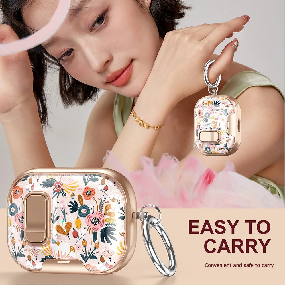 Transparent Crystal Wireless Bluetooth Earphone Case for Airpods Pro 2 3 2nd Leopard TPU Switch Lock Cover for Airpods 4 Sleeve