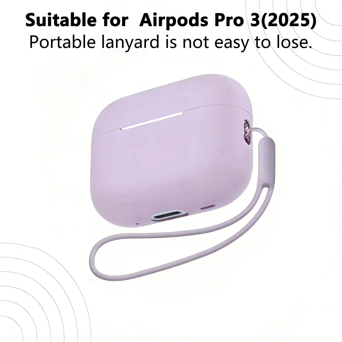For Airpods 3 Pro Crystal Clear Simple and Transparent Earphone Case with Lanyard Strap Accessories Cover