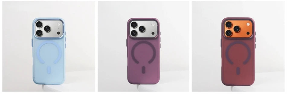 For iPhone 17 16 15 18 Pro Max Air Business Simple Frosted Clear For Magsafe Case Shockproof Magnetic Charge Thin Hard Cover