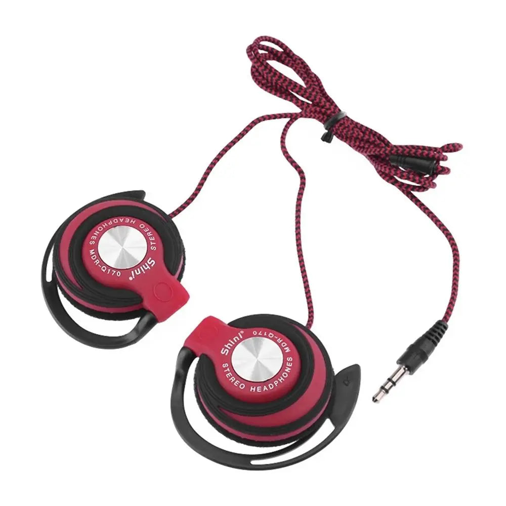 Sports Running FM and Over-ear for Phones/MP3/MP4 HIFI Stereo Wired Headphones Bass Headset Wired Earphone Ear Hanging