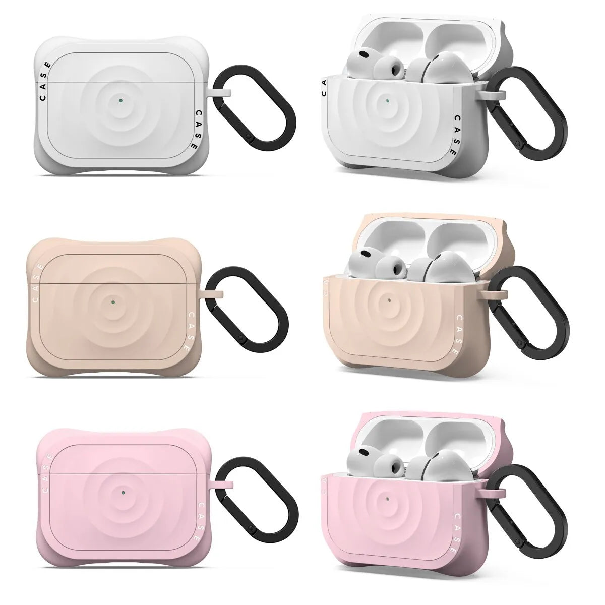 Niche Boyang Wave Design Shockproof Earphone Shell Compatible With AirPods Pro Wireless Headphones