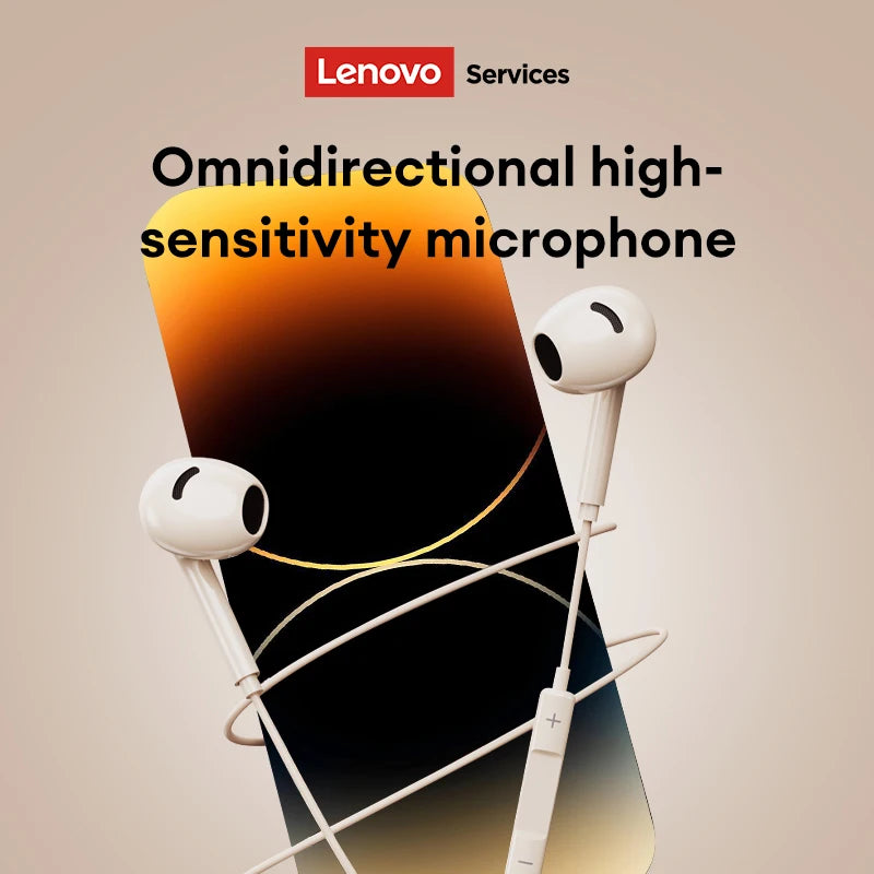 Lenovo YF02 Wired Gaming Headphones 3.5mm/Type-C For Mobile Phones Computers And More HiFi Sound Music Wired Earphones With Mic