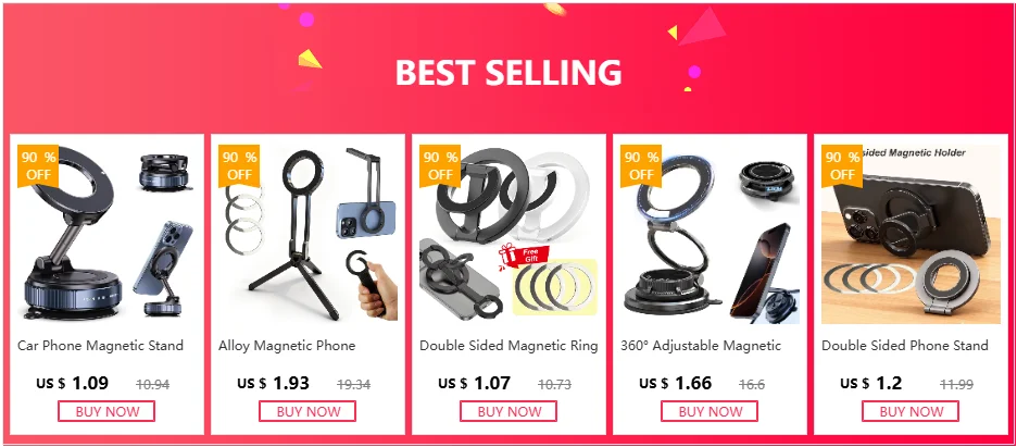 Alloy Magnetic Phone Tripod Foldable Portable Stand Carabiner-Mounted Desk Support with 3 Magnetic Rings for iPhone 14 15 Xiaomi