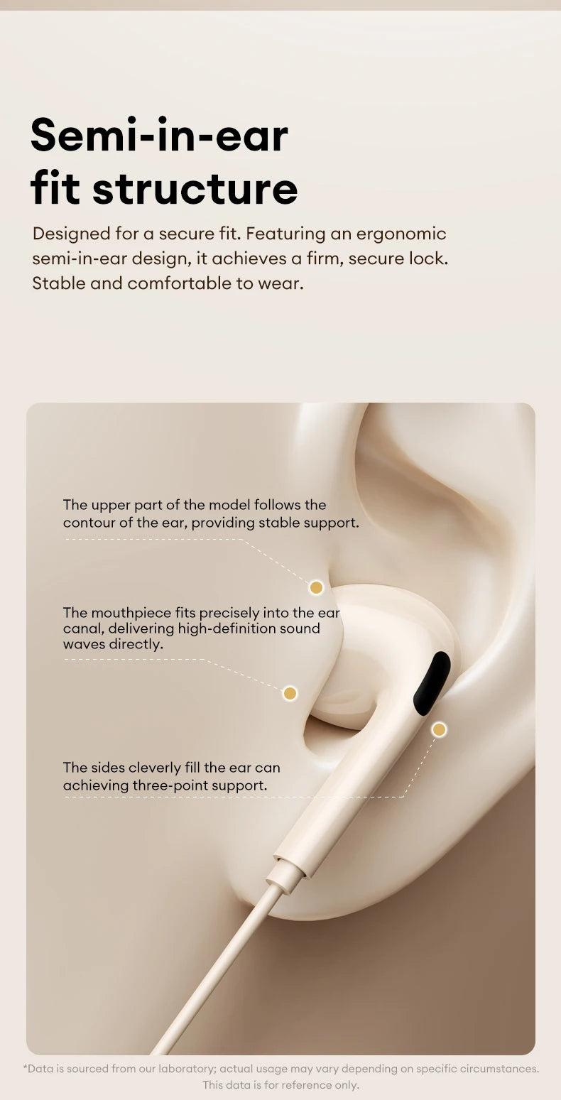Lenovo YF02 Wired Gaming Headphones 3.5mm/Type-C For Mobile Phones Computers And More HiFi Sound Music Wired Earphones With Mic