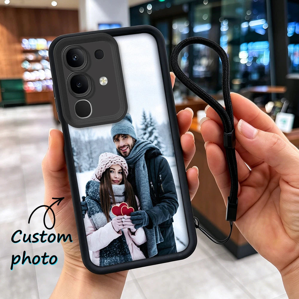Customized Photo of Hanging Rope anti Fall Phone Case for VIVO Y29/Y28/Y27/Y22/Y21/Y20/T/S/D/i/G/4G&5G