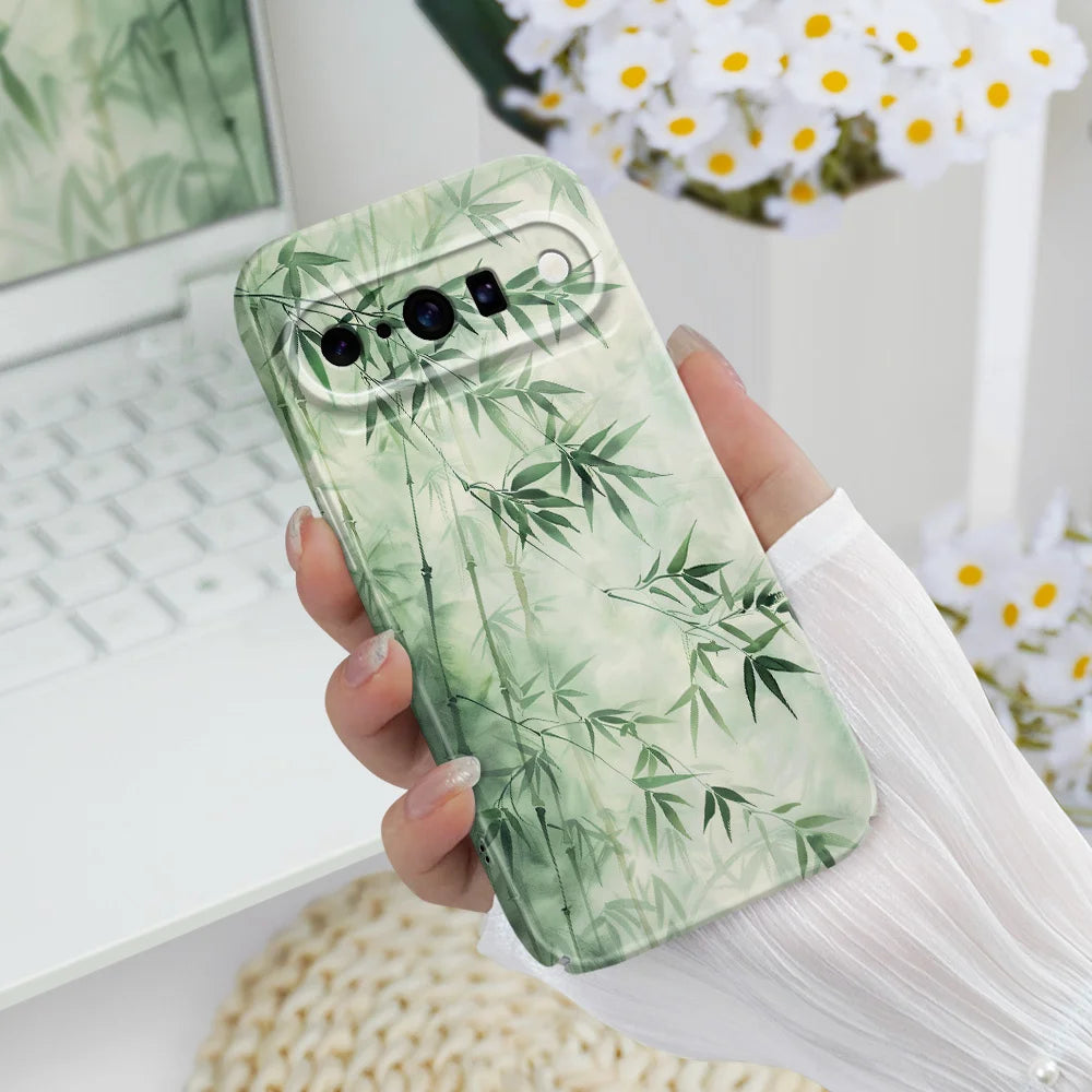 Green Bamboo Forest Phone Case For Google Pixel 10 9 9A 8 8A 7 7A Pro XL 5G Film Hard Cover