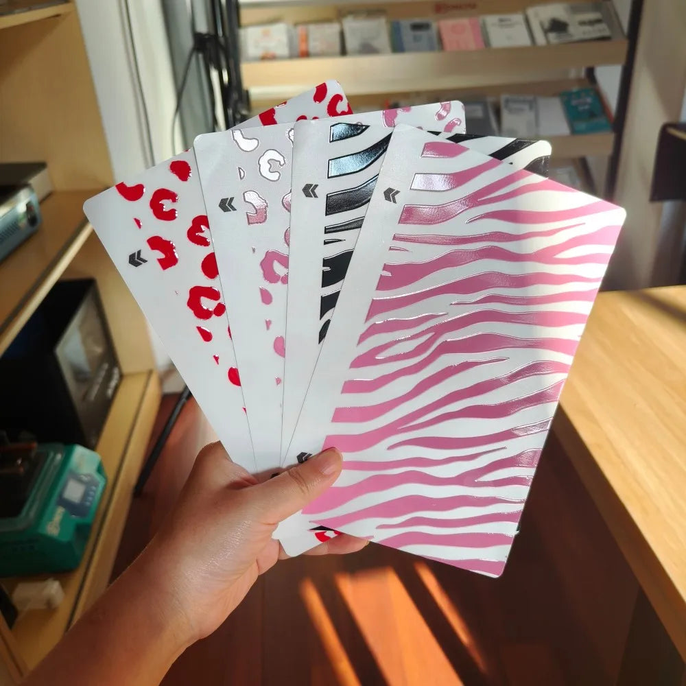 VORMIR 50pcs Zebra Leopard Texture 3D Transparent Phone Back Skins Decoration Stickers for Hydrogel Film Cutting Machine