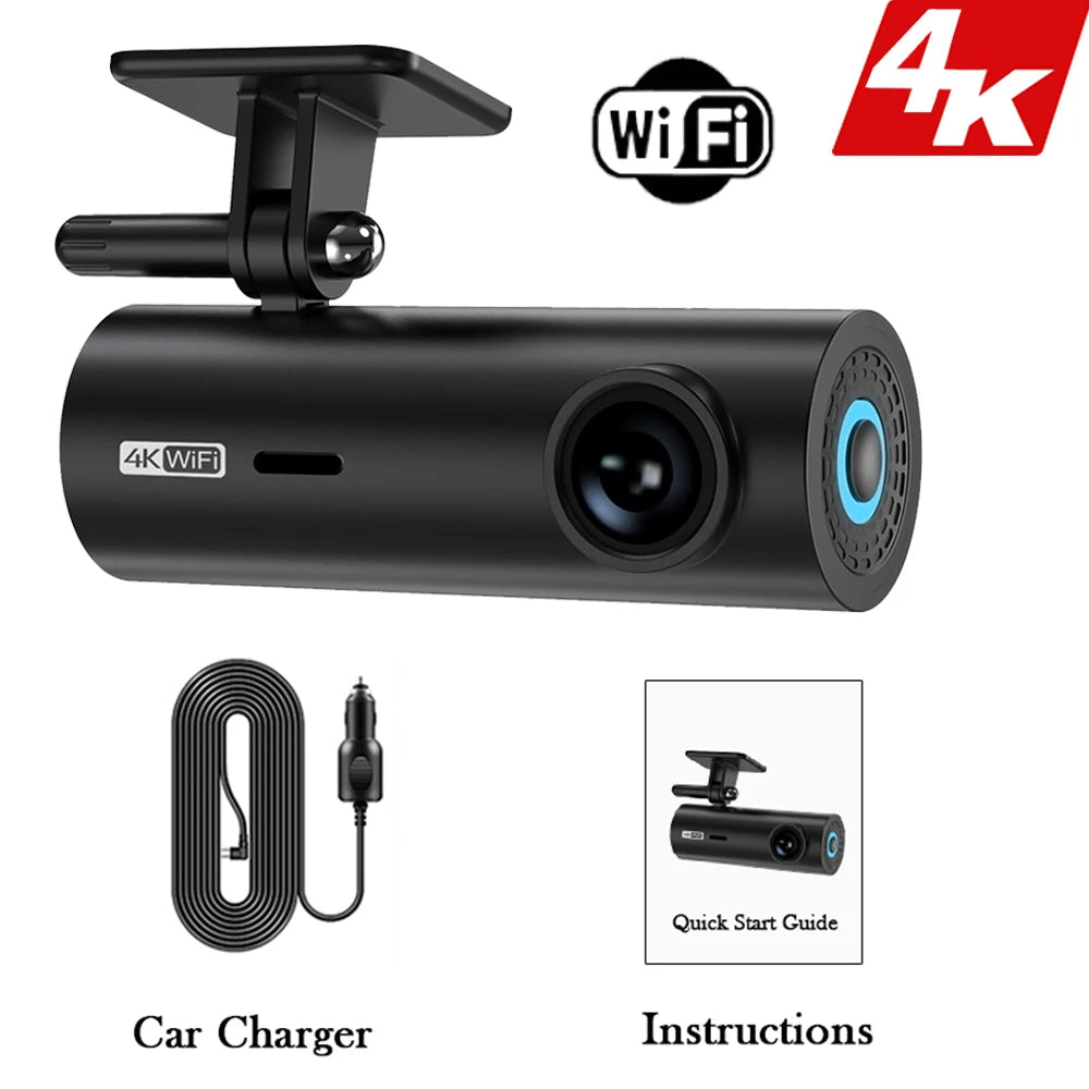 Dashcam for Car Black Box Driving Video Recorders 4K/2K WiFi Mini Front Camera Dash Cam 24H Parking Monitor Car Recording Camera