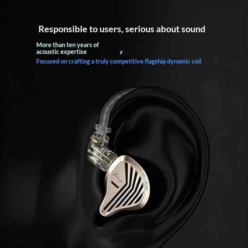 GK KUNTEN PRO HiFi In Ear Earphones Second Generation Dynamic Driver Long Stroke Bass Wired Headset For Music Audiophile