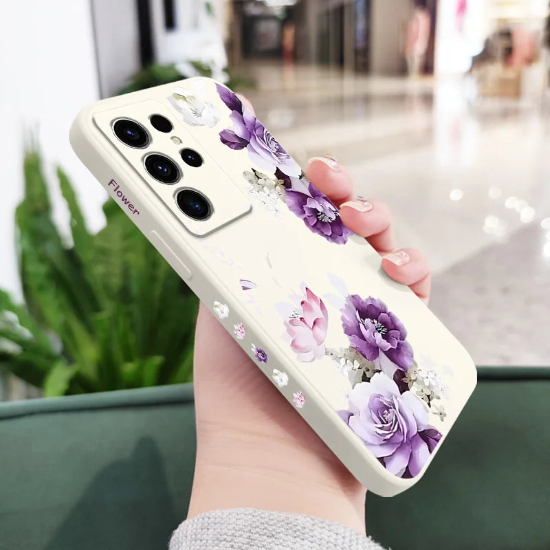 Beautiful Peony Phone Case For Samsung Galaxy S25FE S24 S23 S22 S21 S20 S10 S10E Ultra Plus FE Note 20 Ultra 10 Plus Cover