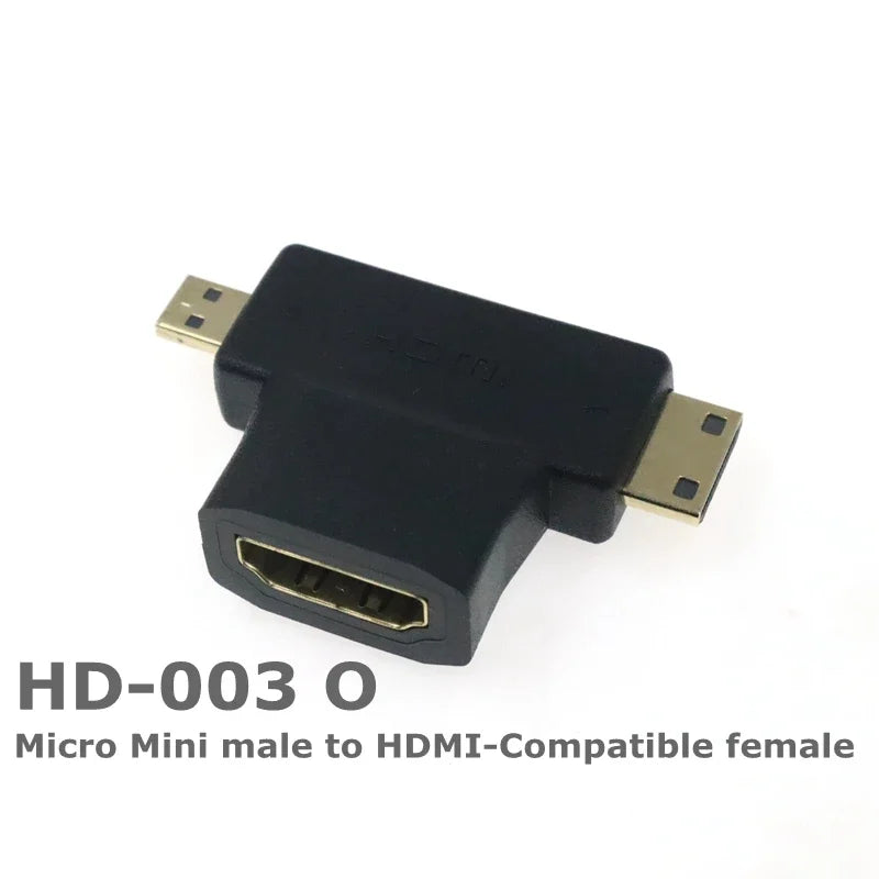 HD adapter Micro Mini HDMI-compatible 90 degree right-angle adapter HDMI 270 degree HDMI male to female HDMI elbow connector