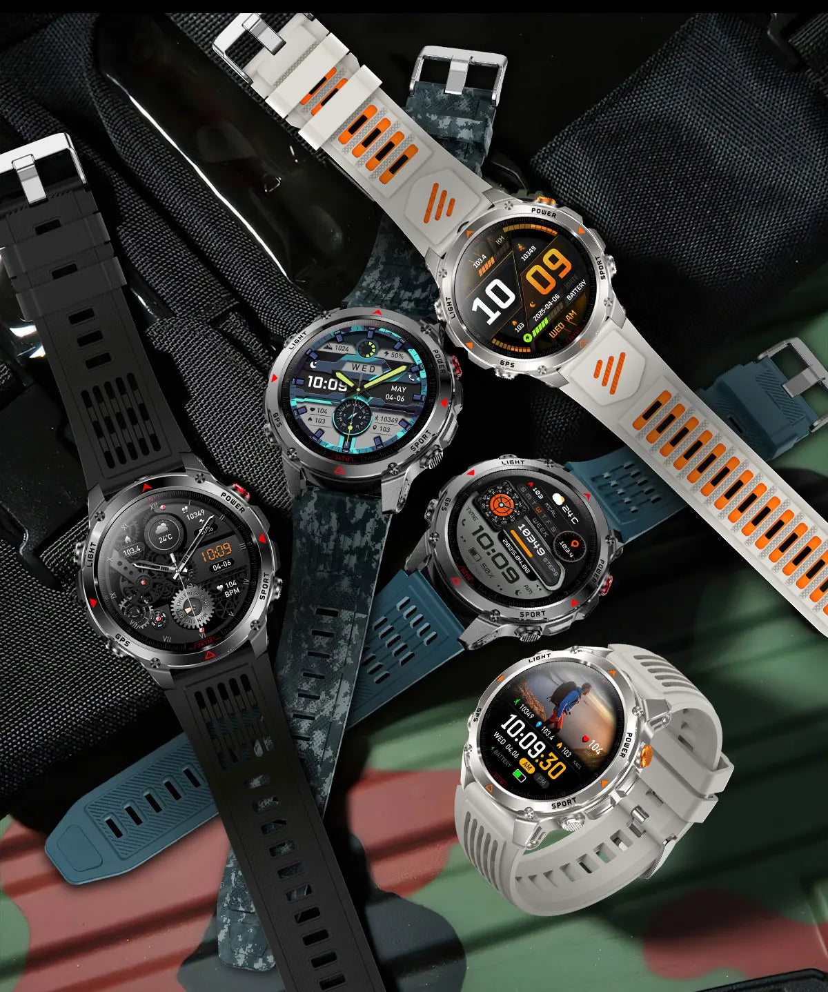 2026 New T-Rex3 Pro 1100mAh Battery Smart Watch GPS Path 5ATM Waterproof Sports Run Tracker Outdoors Compass Military Smartwatch