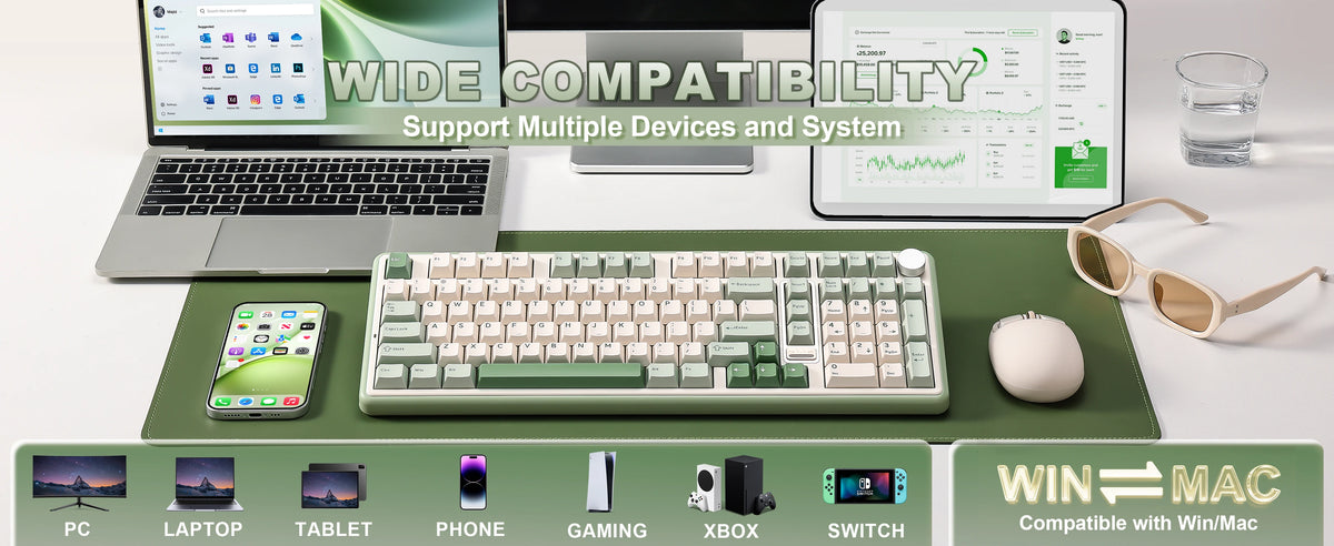 YUNZII B98 PRO QMK/VIA Wireless Mechanical Keyboard, 96% Layout Custom Gaming Keyboard, Hot-Swap Gasket RGB Keyboard for Win/Mac