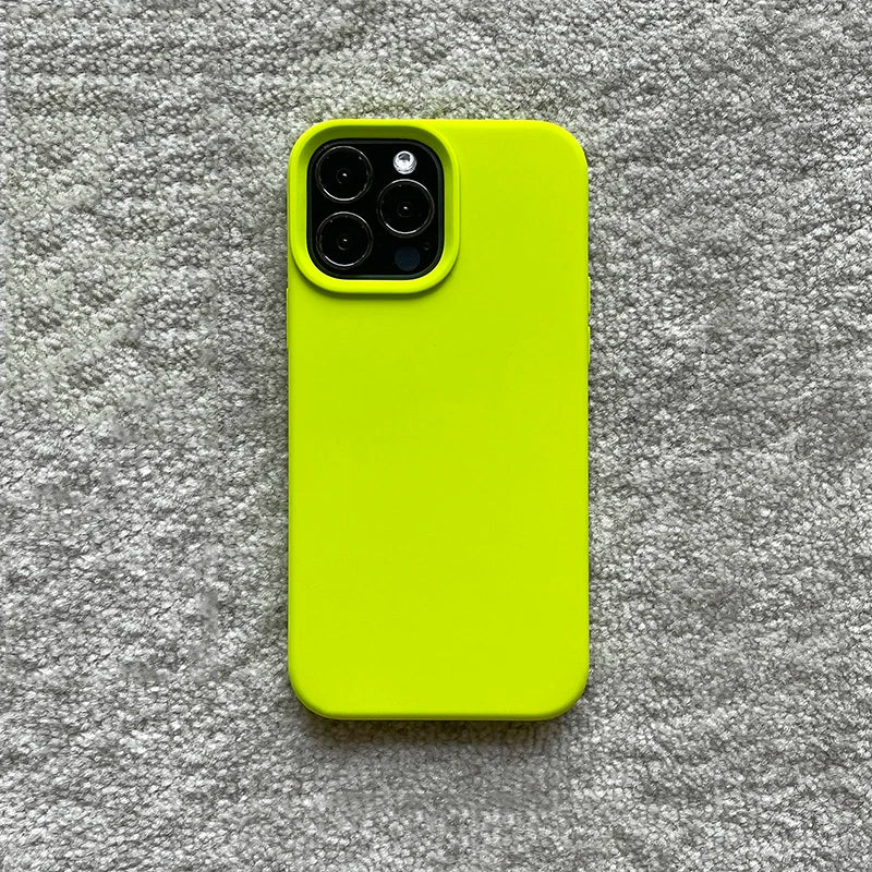 Official Candy Color Silicone Case for iPhone 17 18Pro Max 18 Pro 15 16 14 13 12 13mini Camera Lens Protective Bumper Back Cover