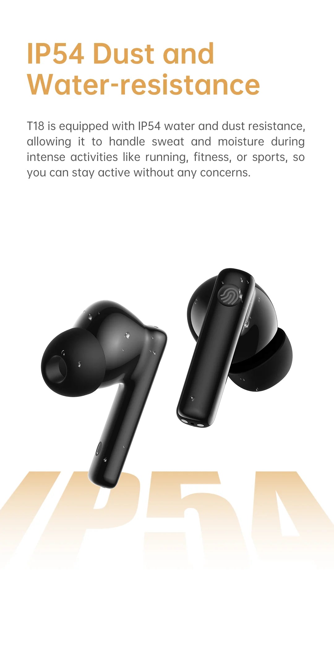 Black Shark T18 Wireless Earphones, Bluetooth 5.3 ANC TWS Earbuds, ENC Call 40h Playback Battery Level Display Hi-Fi Audio IP54