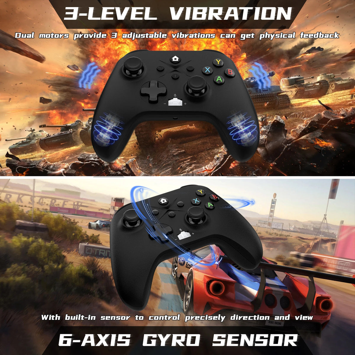 Wireless For XBOX Controller, XBOX ONE Series S/X Console/PC Gaming Gamepad Keys Programming 6 Axis Gyro Turbo Function Win 7/10