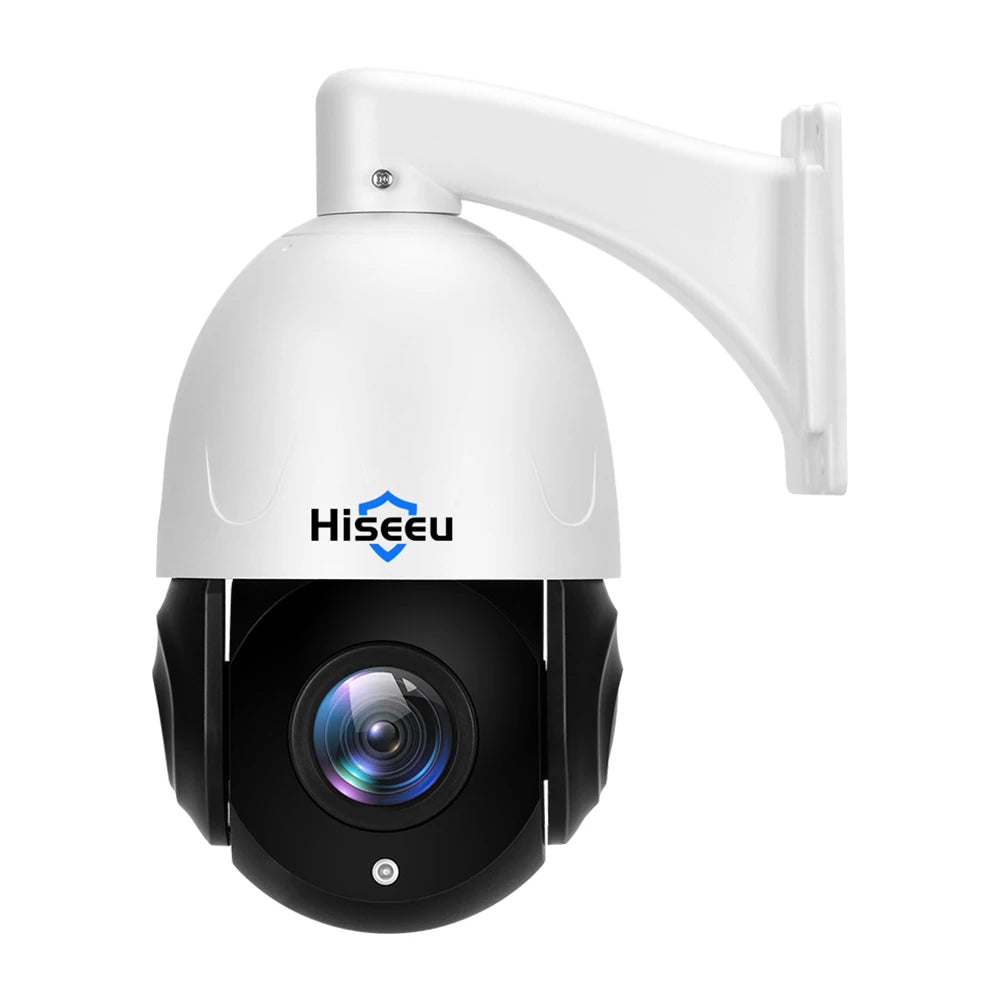 Hiseeu 8MP PTZ POE Camera 30X Optical Zoom Outdoor 2-Way Audio Color Night Vision Street Surveillance IP Camera IP66 Waterproof