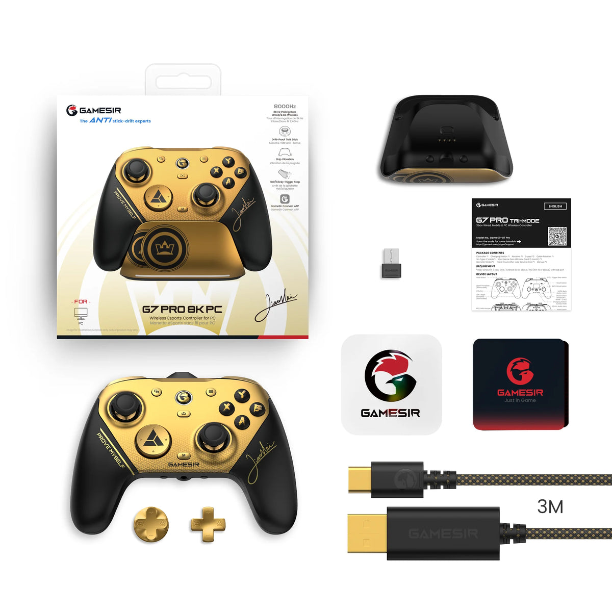GameSir G7 Pro 8K Champion Edition Gaming Controller, Wireless Bluetooth Gamepad for Nintendo Switch 2, Android, iOS, PC, Steam