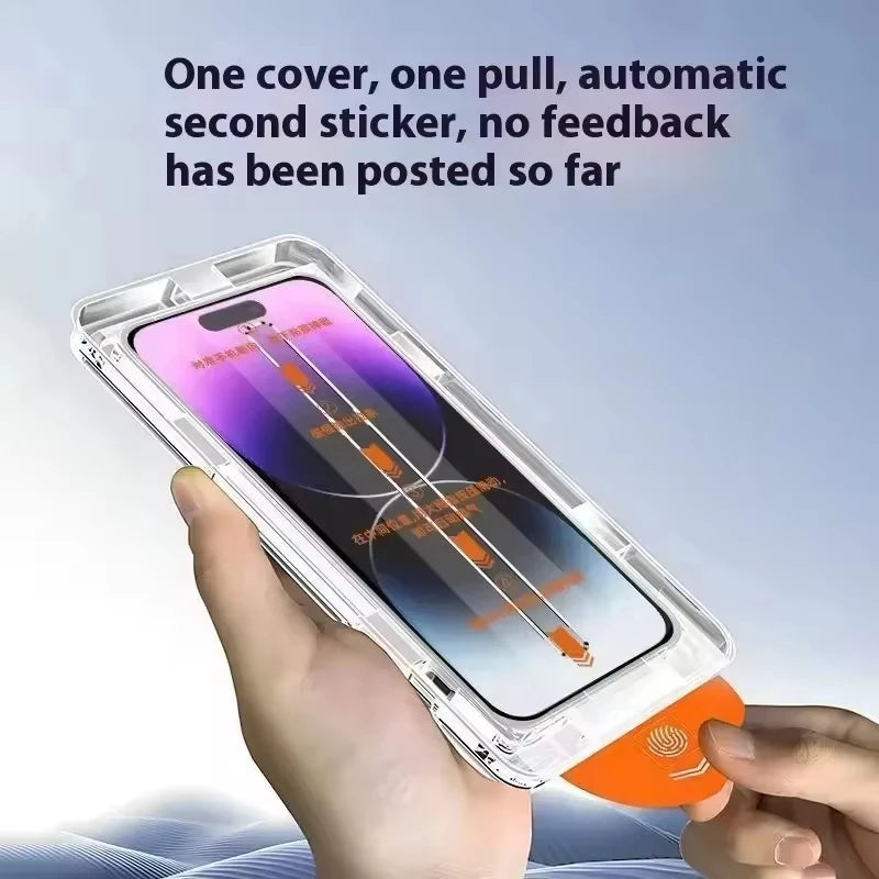 1-5PCS Dust Free Installation High-Definition Tempered Glass For iPhone 18 17 Pro Max Air 16 15Pro 14 Plus 13 12 Mini 11 XR XS X
