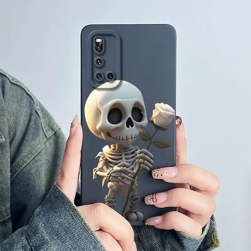 For Vivo V19 Phone Case vivoV19 Back Cover Soft Silicone Sweet Painted Cartoon Shell Capa Lovely Printed Protective Coque Cases