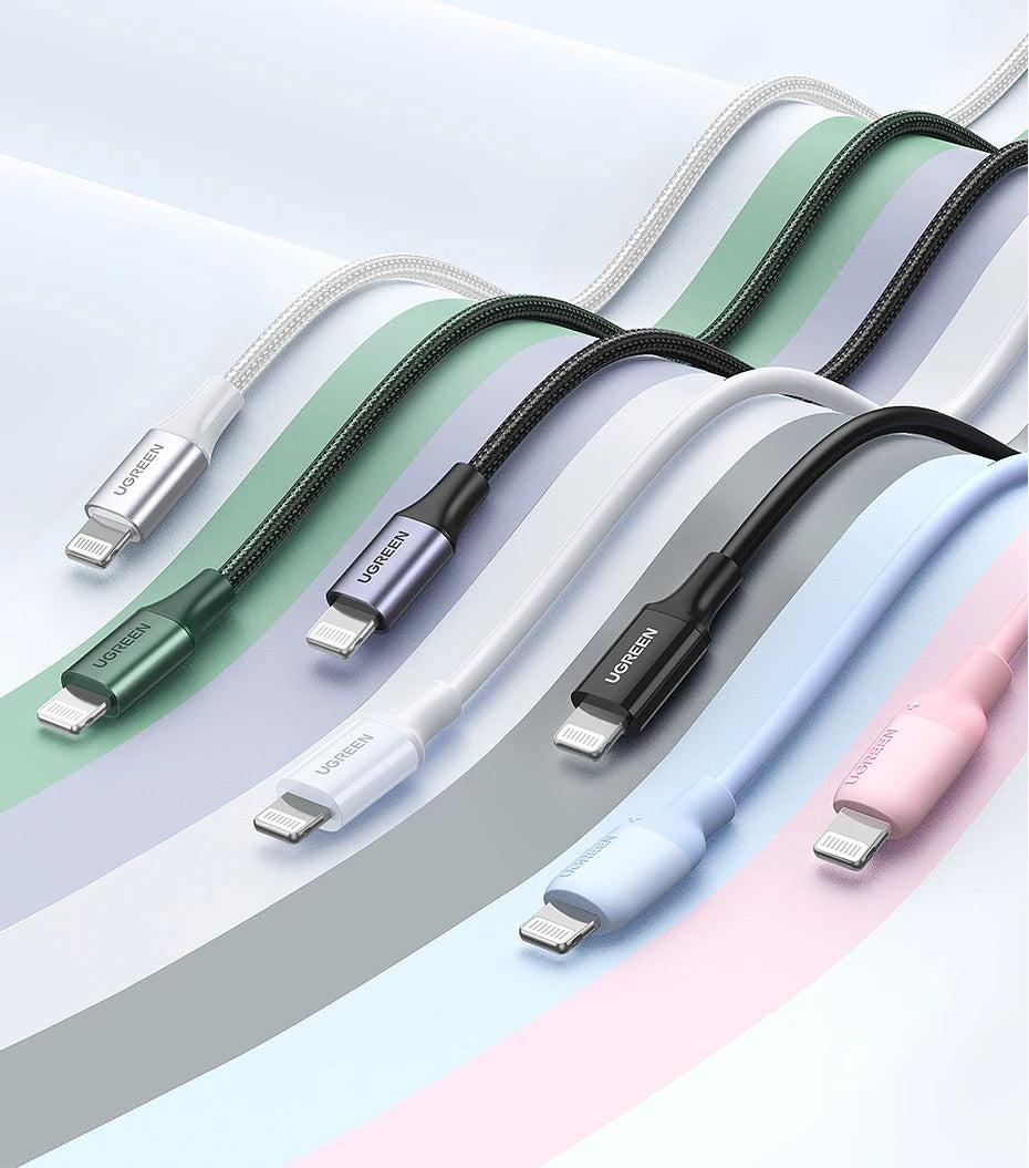 UGREEN MFi 20W PD USB C to Lightning Cable for iPhone 14 13 12 11 Fast Charging for Apple iPad Phone Charger 25cm 50cm 2m short
