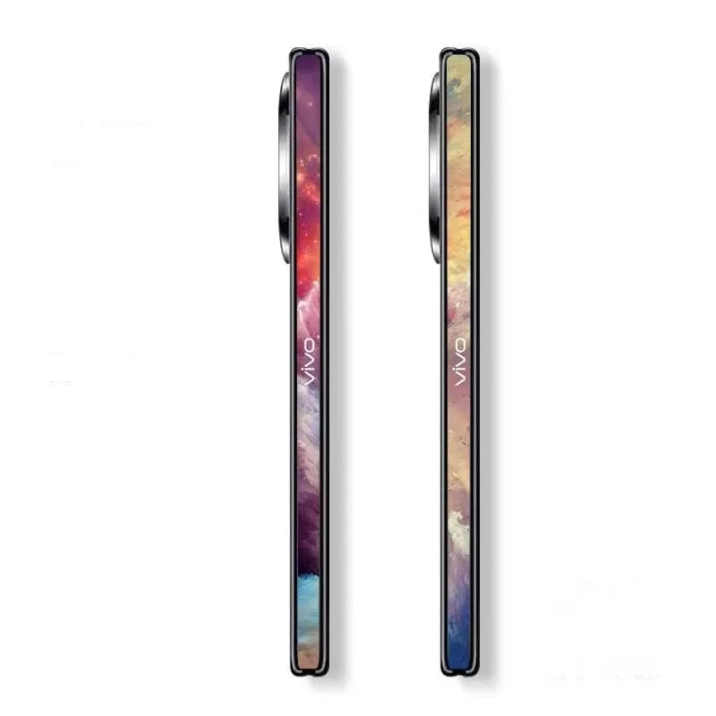 2PCS Pain Color Frosted Hinge Skin For VIVO X Fold2 X Fold3 Side Skin Hinge Protector Film Cover Wrap Sticker