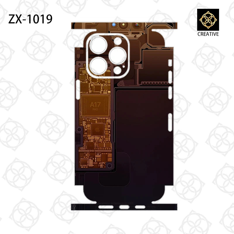 For iPhone 14 13 Pro Max 12 Mini 15 16 Colorful 3M Film Wrap Stickers Cases Back Cover Decal Skin Film Protector Sticker
