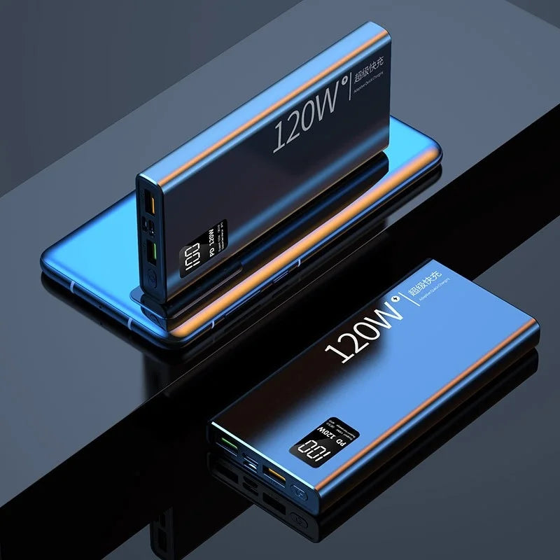 Large Capacity 80000mAh Power Bank 120W Fast Charger for iPhone Samsung Xiaomi USB C External Spare Battery Portable