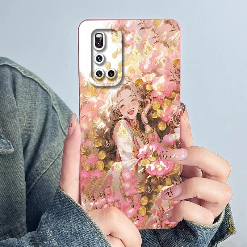 For Vivo V19 Phone Case vivoV19 Back Cover Soft Silicone Sweet Painted Cartoon Shell Capa Lovely Printed Protective Coque Cases