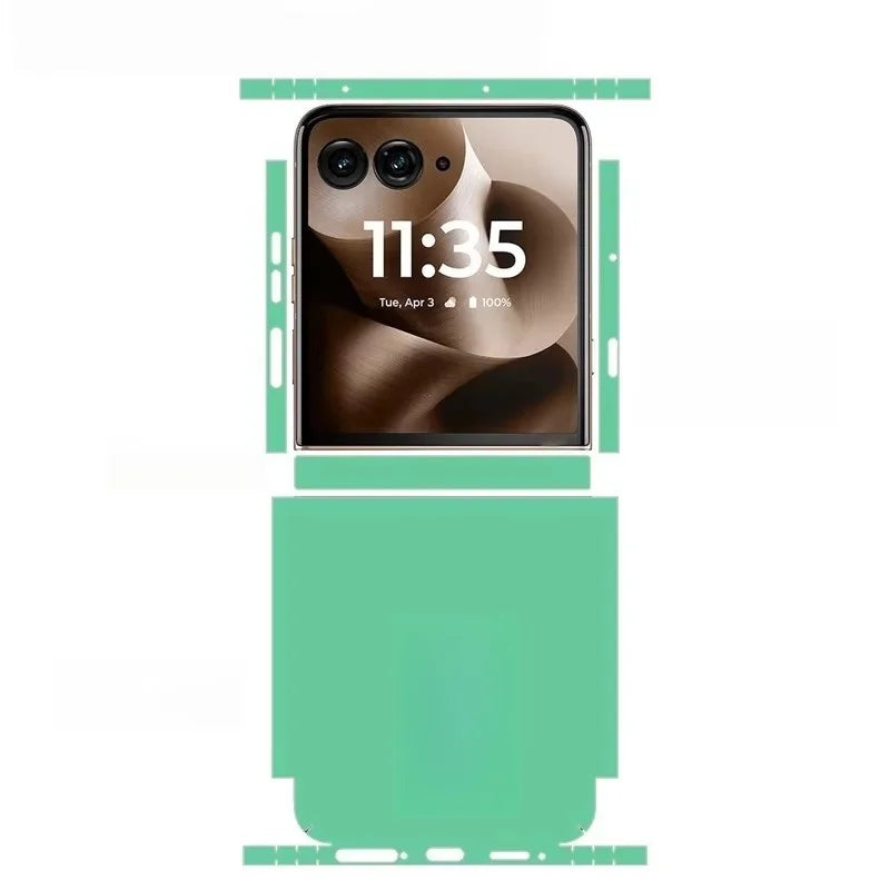 Colorful Anti-Scratch Phone Skin For Motorola Razr60 40 50 Ultra Back + Hinge Decal Matte Film For Moto Razr 40 50 Decal Sticker