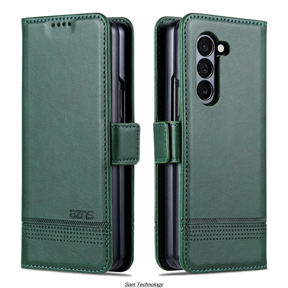 Magnetic Adsorption Leather Fitted Case for Samsung Galaxy Z Fold5 / Z Fold 5 6 7 4 3 5G Flip Cover Protective Case Fundas Coque