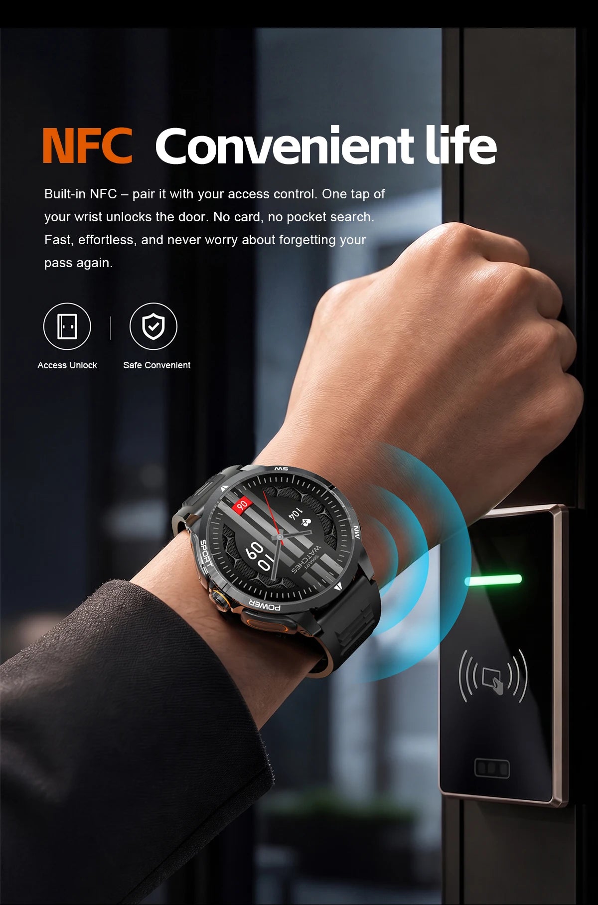 TWS 2-in-1 Smart Watch with Headphones Sports Play Music Bluetooth Headset Call Men Health Monitor NFC Women Smartwatch Earbuds