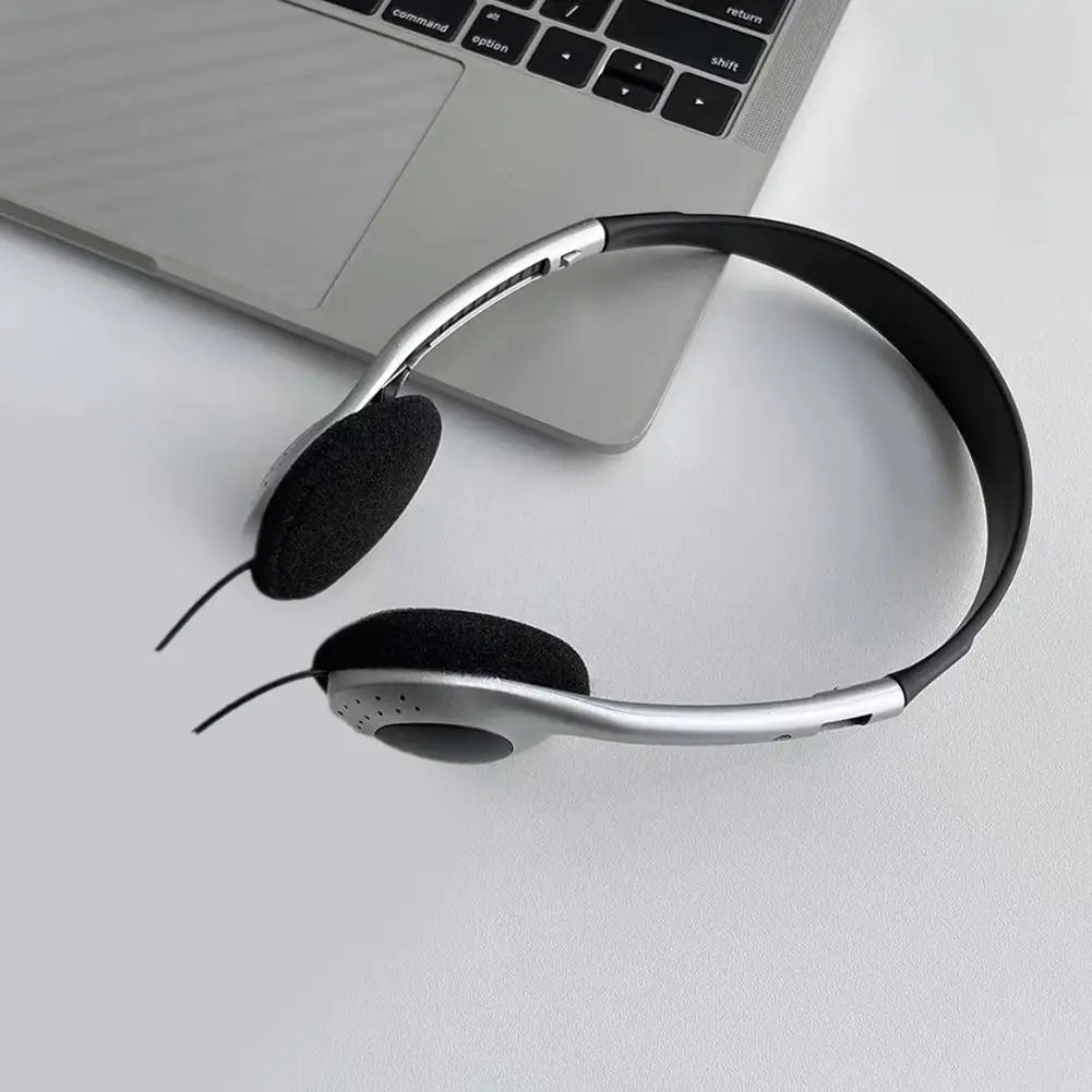 Y2K Personality Retro Headphones Millennium Style Over Ear Wired Headset Vintage Metal Band Photo Props Fashion Noise Isolation