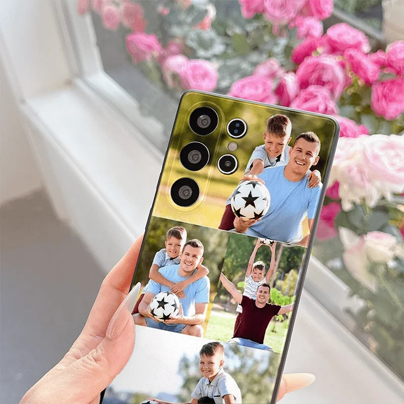 Customized Multiple Photo Soft TPU Protective Case For Samsung Galaxy S9 S10 S20 S21 S22 S23 S24 S25 FE Plus Ultra Phone Cover