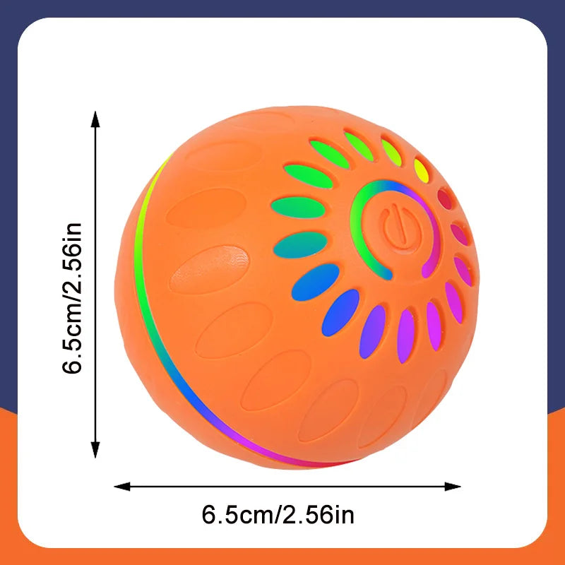 Interactive Smart Dogs Toys Balls - USB Automatic Moving Bouncing Ball for Puppy to Large Dog - Electronic Pets Ball Birthday Gi