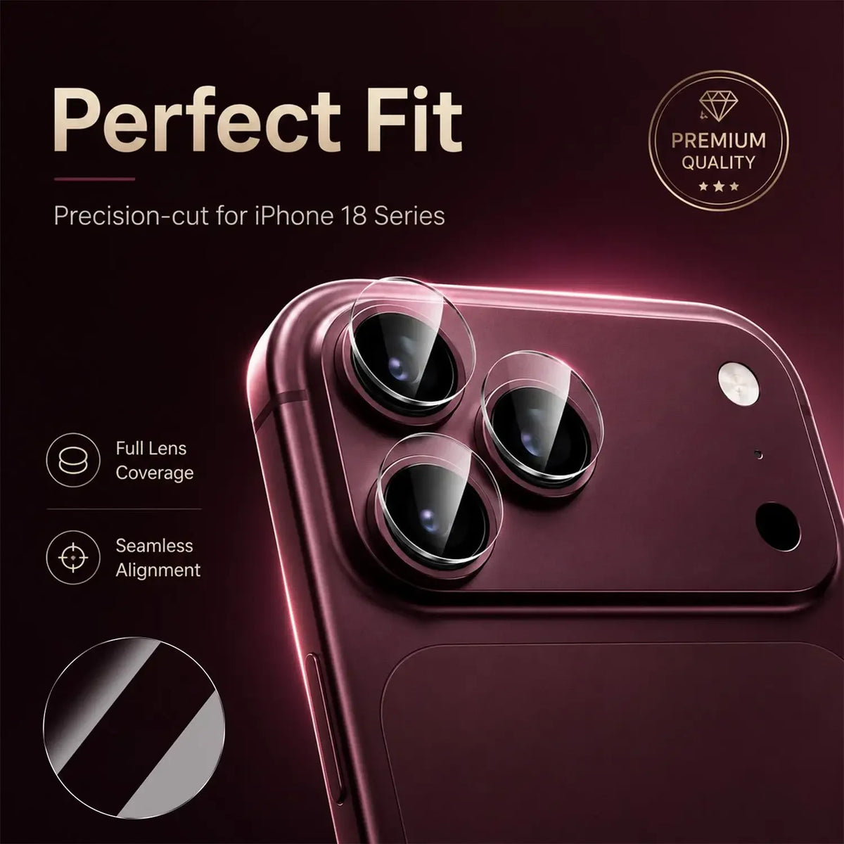 1-5sets Tempered Glass for IPhone 18 Ultra Fold 18 Pro Max HD Clear Camera Lens Protector Anti-scratch Protective Back Lens Film