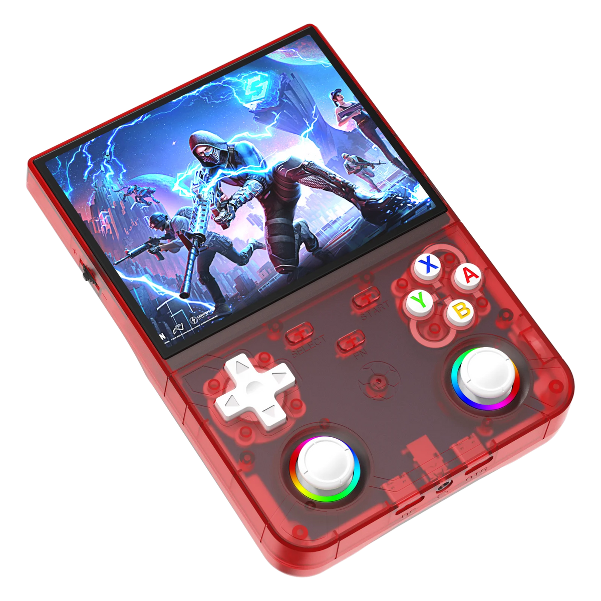 R36 Ultra X Open Source Portable Game Device 4.5 Inch Full‑Laminated IPS Screen Quad‑Core Processor RGB Light Joystick Vibration