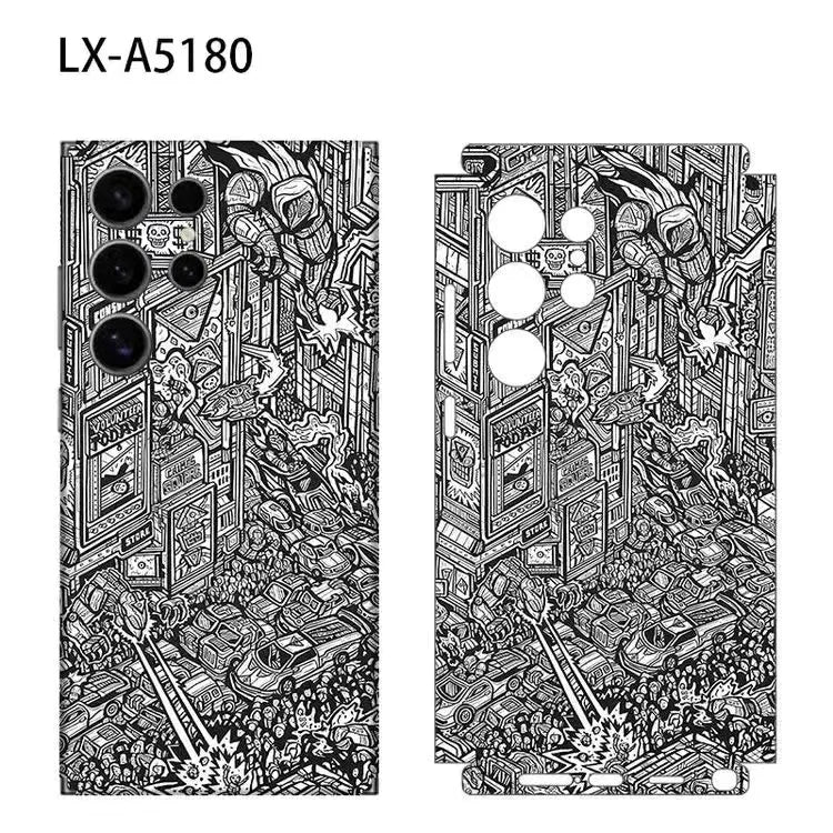 Colorful Camouflage Wrap Tear Down Skin for Samsung Galaxy S26 S24 S25 S23 Ultra Back Protector Cover Casing Stickers