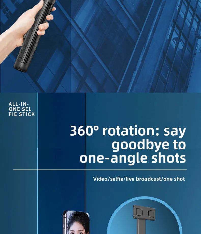 A14 Bluetooth Selfie Stick 1.8M Aluminum Alloy Tripod Stand with One-Key Pop-Up for Phone Live Streaming and Photography