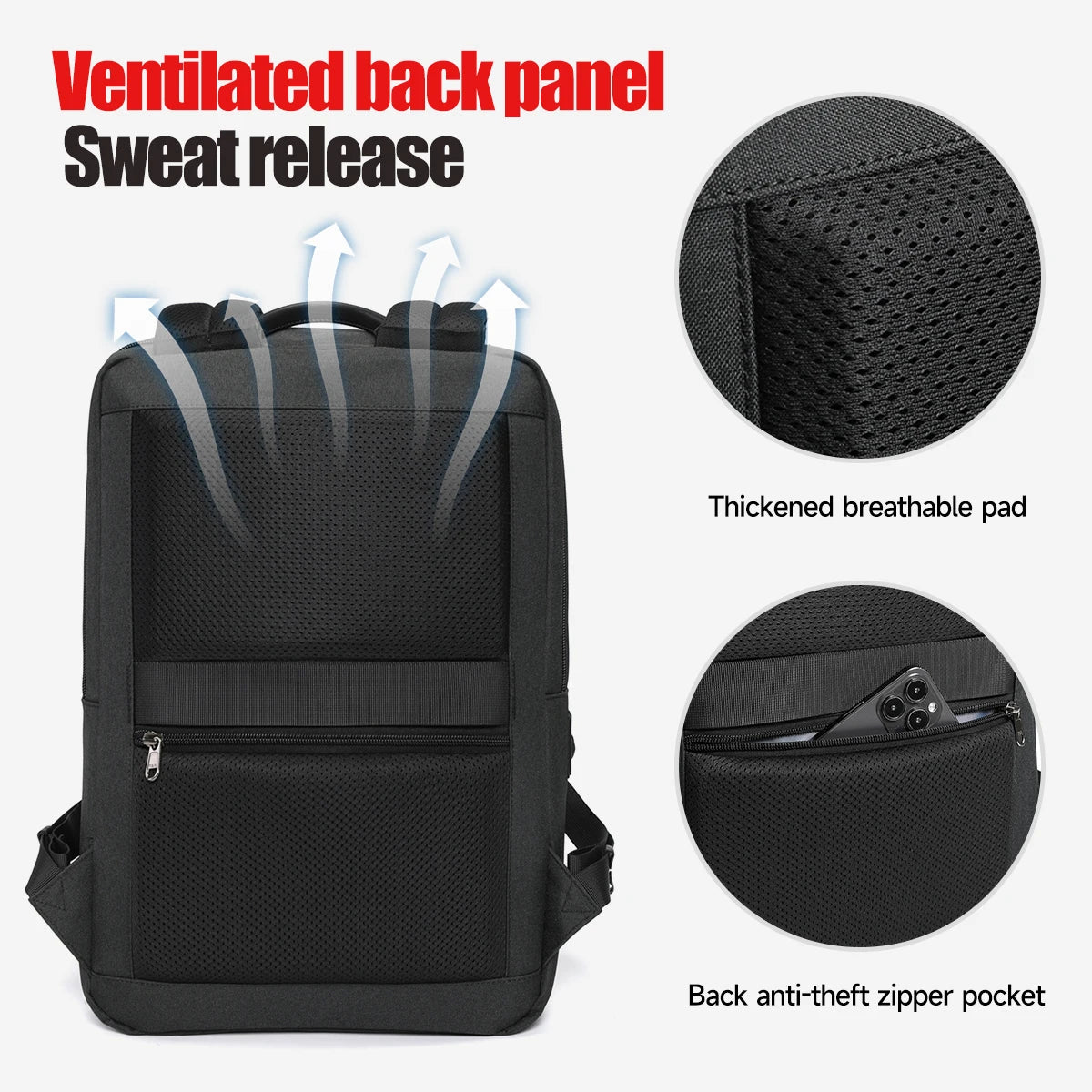 Tigernu Thin Backpack Men Laptop Backpack 15.6inch Bags College School Backpack Slim Backpack Male Travel Backpack USB Knapsacks