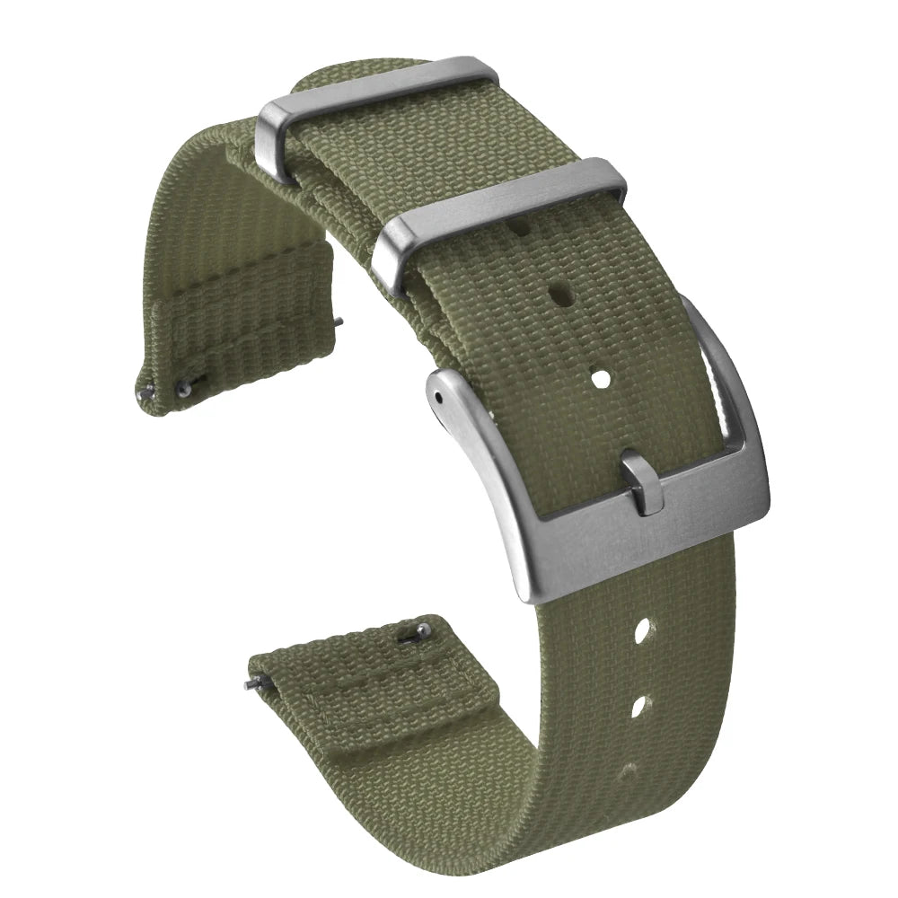 New Ribbed Nylon Watch Strap 18mm 20mm 22mm Qucik Release Straps Military Sports Watchband Fabric Strap for Omega/Smart/Samsung