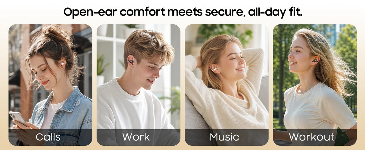 IMIKI SP2 Open Ear Clip on Sports Super Bass Earbuds Wireless Bluetooth 6.0 Earphones OWS Running Headphones Waterproof Ear Buds
