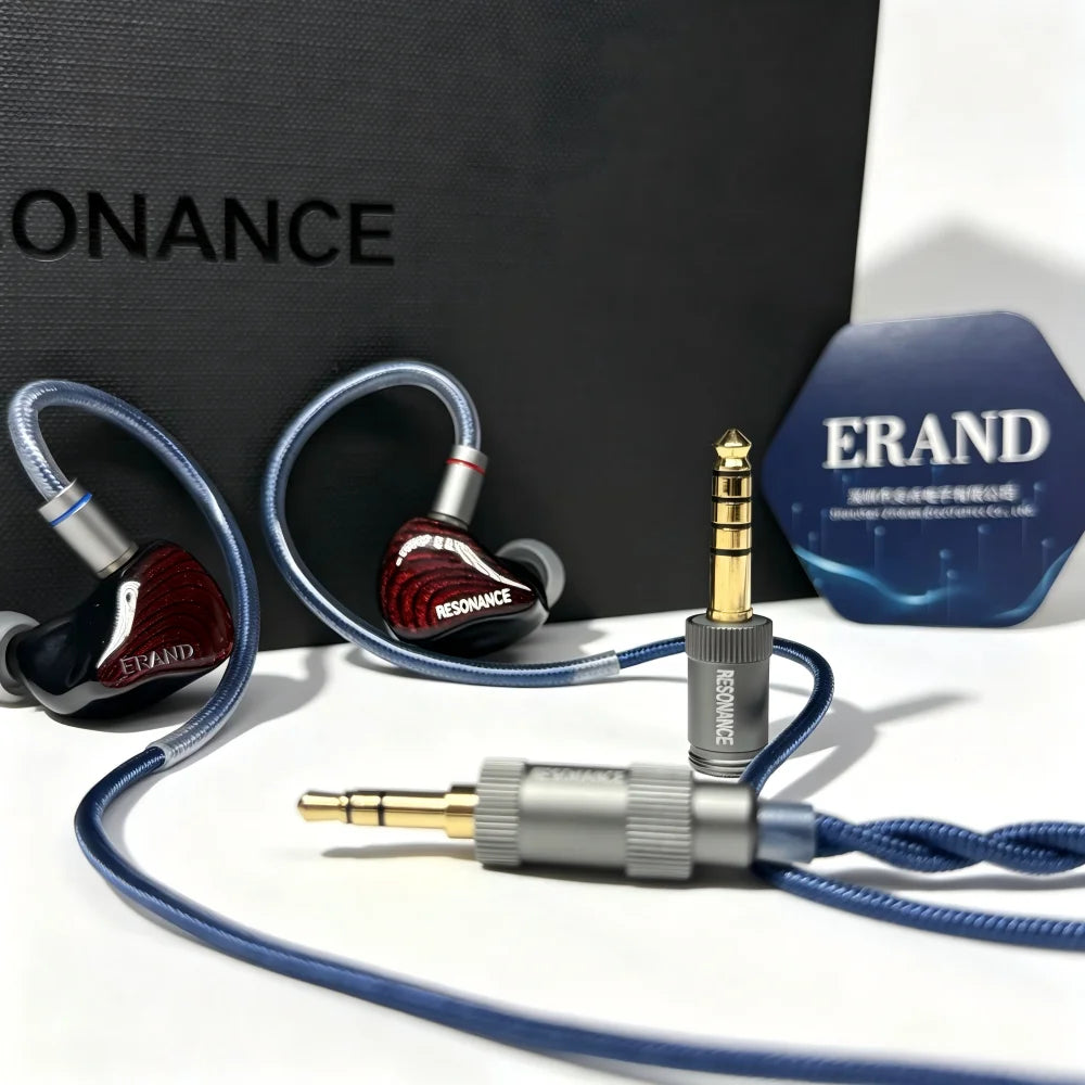 ERAND RESONANCE 5 2DD+2BA+1MP Hybrid IEMs HIFI In-ear Wired Earphones 5-driver 5-tube 5-way Monitor Headphones Earbuds