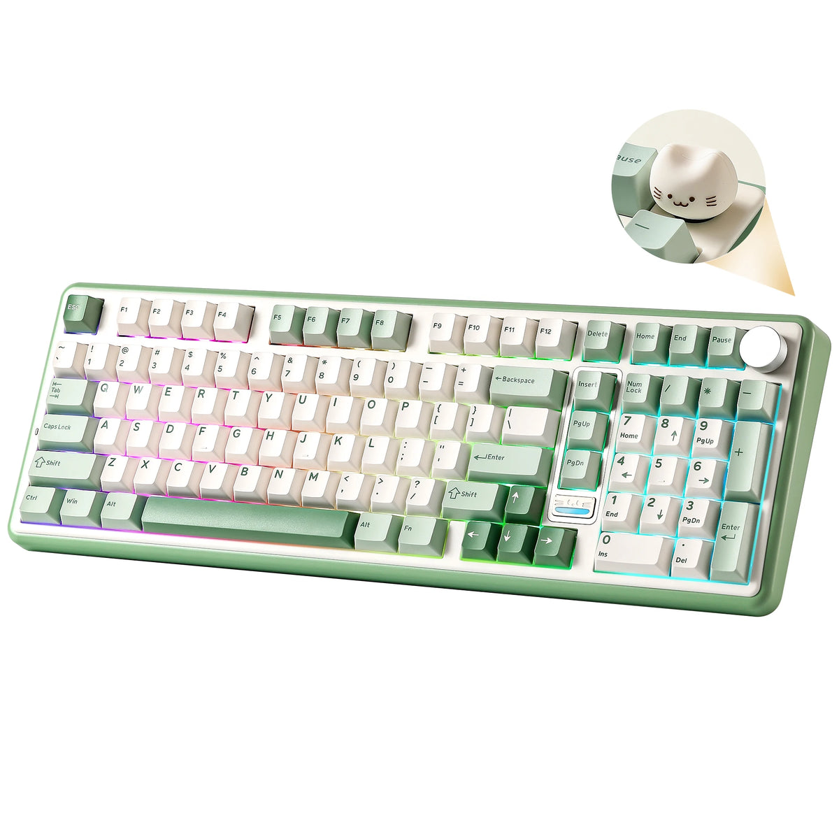 YUNZII B98 PRO QMK/VIA Wireless Mechanical Keyboard, 96% Layout Custom Gaming Keyboard, Hot-Swap Gasket RGB Keyboard for Win/Mac